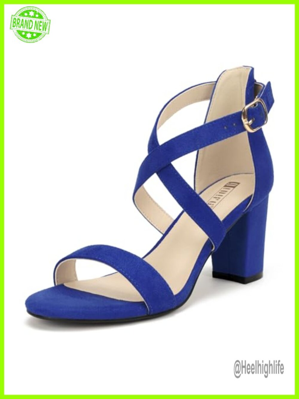 IDIFU Women's Strappy Chunky Block Heels Open Toe Heeled Sandals